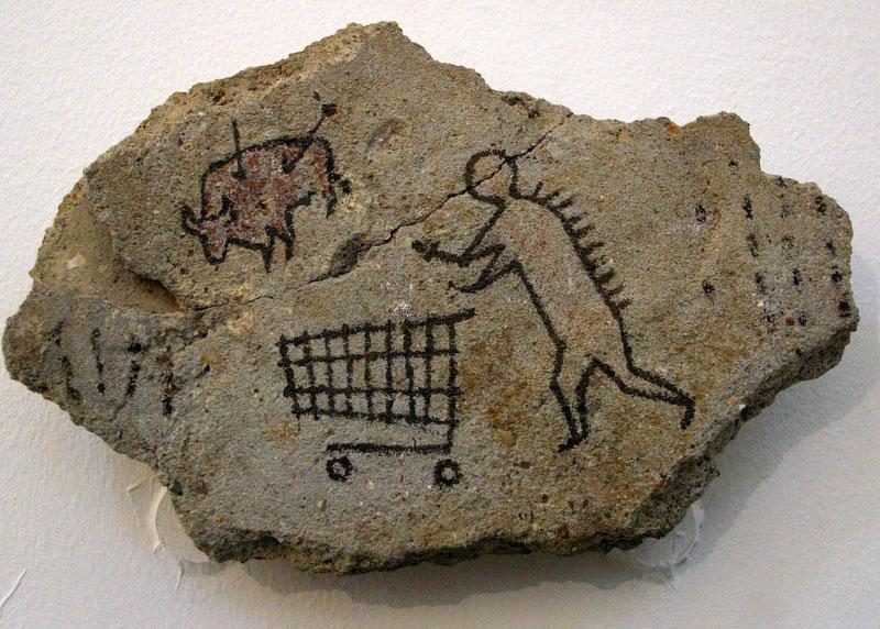 バンクシーの世界（その4）：原始人がお買い物？